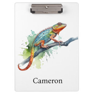 Porte-bloc Branche des couleurs : Chameleon Art, coutume