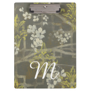 Porte-bloc Branche I de fleur modelée par   de monogramme