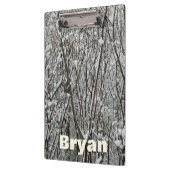 Porte-bloc Branches couvertes de neige Abstraite hivernale (Gauche)