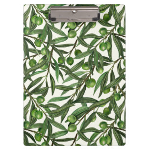 Porte-bloc Branches d'olive sur blanc