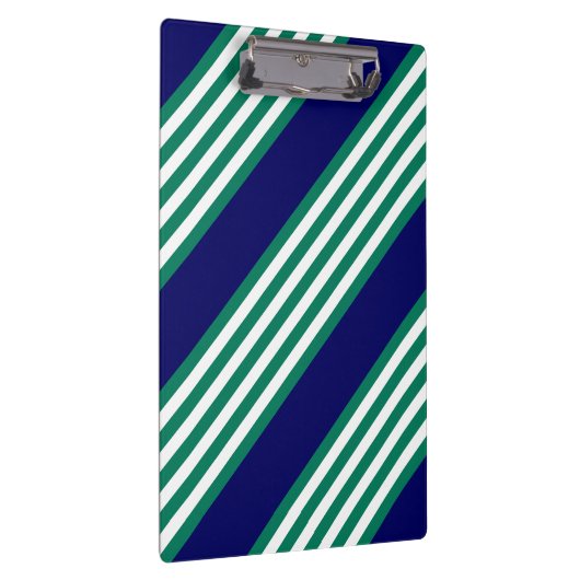 Porte-bloc Brayures blanches et vertes motif avec bleu marine (Swatch)