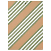 Porte-bloc Brayures vert olive et blanc motif avec bronze (Dos)