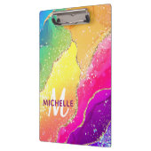 Porte-bloc Bright Rainbow & Gold Faux Parties scintillant Aga (Gauche)