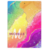 Porte-bloc Bright Rainbow & Gold Faux Parties scintillant Aga (Dos)