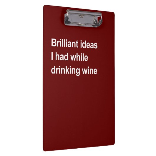 Porte-bloc Brilliant ideas I had while drinking wine (Swatch)