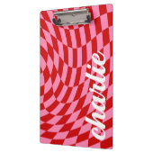 Porte-bloc Broche à ondes pivotantes rétro rouge (Gauche)