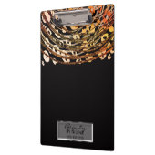 Porte-bloc Bronze Orange Cheetah Leopard Glam Personnalisé (Gauche)