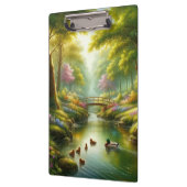 Porte-bloc Brook de printemps avec canards/fleurs (Gauche)