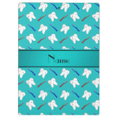 Porte-bloc Brosses de turquoise et motif nommés faits sur (Dos)