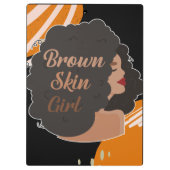 Porte-bloc Brown fille de peau (Dos)