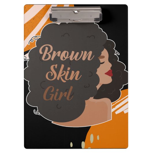 Porte-bloc Brown fille de peau (Devant)