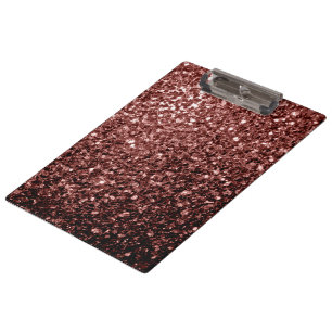 Porte-bloc Brown rouge faux Parties scintillant scintille