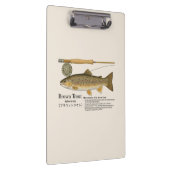 Porte-bloc Brown Trout Fly Fishing Illustration Clipboard (Swatch)