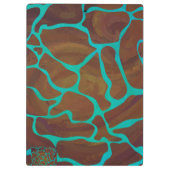 Porte-bloc Brun de girafe et copie turquoise (Dos)