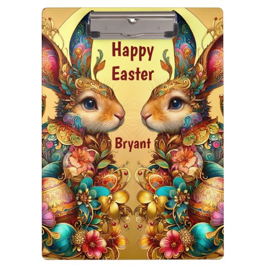 PORTE-BLOC BRYANT ~ HAPPY EASTER ~ EASTER BUNNIES ~ EASTER (Devant)