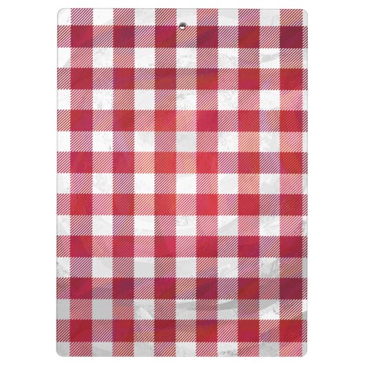 Porte-bloc Buffalo plaid rouge et blanc (Dos)