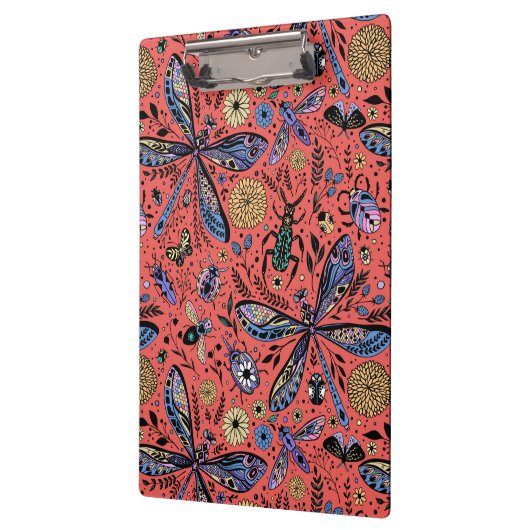 Porte-bloc Bugs de Doodle sur corail rouge (Gauche)