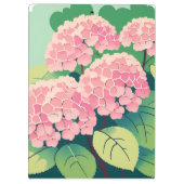 Porte-bloc Buisson d'hortensia rose (Dos)