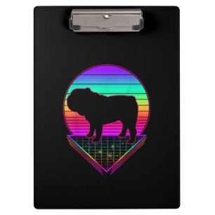 Porte-bloc Bulldog Retro Vintage des années 80 Drôle Drôle Dr