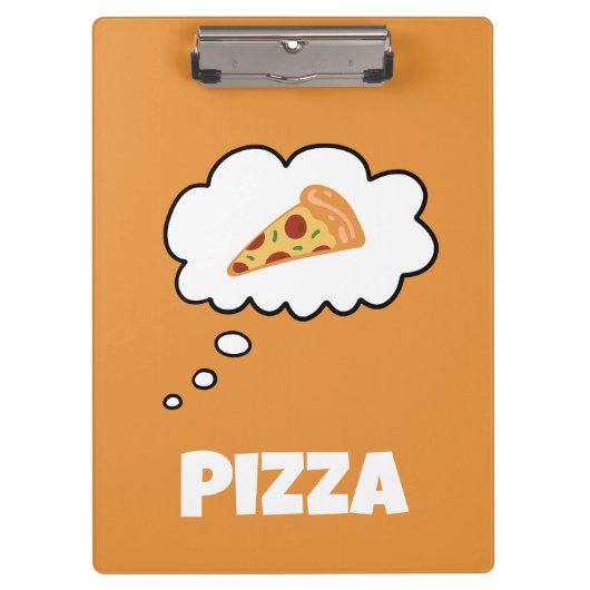 Porte-bloc Bulle de pensée de pizza (Devant)