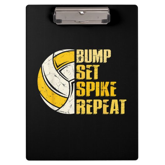 Porte-bloc Bump Set Spike Répéter Volleyball Funny (Devant)