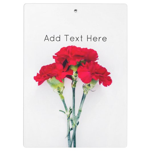 Porte-bloc Bundle of Red Carnation Flowers (Dos)