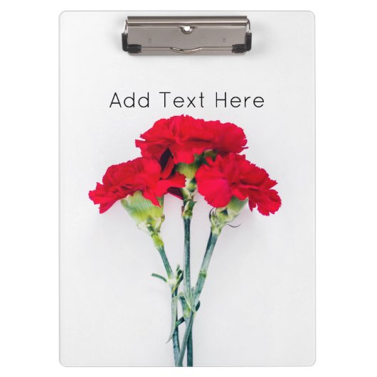 Porte-bloc Bundle of Red Carnation Flowers (Devant)