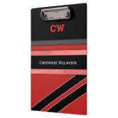 Porte-bloc Bureau des initiales d'ajout rouge et noir (Gauche)