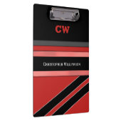 Porte-bloc Bureau des initiales d'ajout rouge et noir (Swatch)