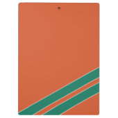 Porte-bloc Bureau des initiales d'ajout vert et orange (Dos)