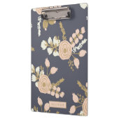 Porte-bloc Bureau floral bleu bleu rose Marine (Gauche)
