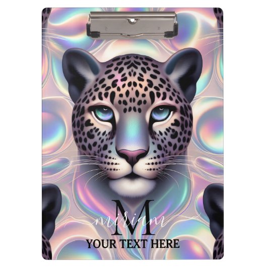 Porte-bloc Bureau Scolaire à Imprimé Léopard Féminin (Devant)