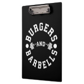 Porte-bloc Burgers et Barbells - Drôle Exercice Motivationnel (Gauche)