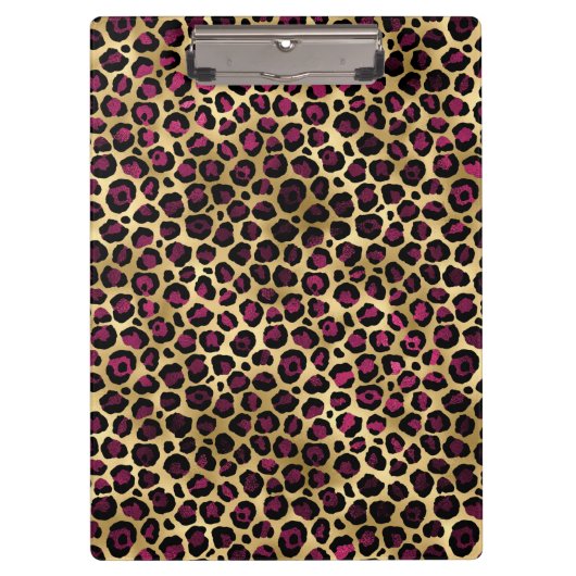 Porte-bloc Burgundy et Gold Leopard Series Design 2 (Devant)