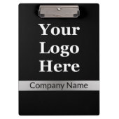 Porte-bloc Business Black and Silver Votre logo Nom de l'entr (Devant)