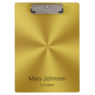 Porte-bloc Business Gold Votre nom et titre professionnel