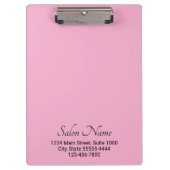 Porte-bloc Business Light Rose Black Salon Nom Adresse Téléph (Devant)