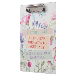 Porte-bloc C’est le coeur qui ouvre les portes, le jardin fle