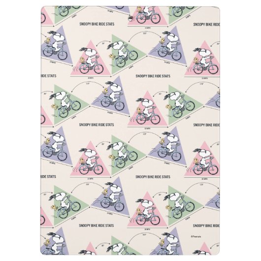 Porte-bloc cacahuètes | Snoopy Bike Ride Stats (Dos)