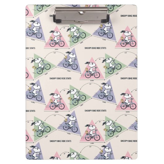 Porte-bloc cacahuètes | Snoopy Bike Ride Stats (Devant)