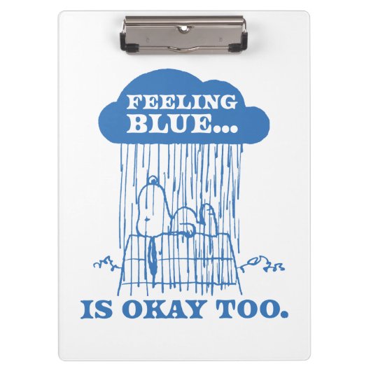 Porte-bloc cacahuètes | Snoopy Sentiment Bleu Est OK Aussi (Devant)