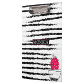 Porte-bloc Cactus noir blanc motif rayé (Gauche)