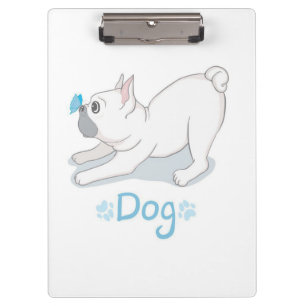 Porte-bloc Cadeau de chien mignon   Chien drôle avec papillon