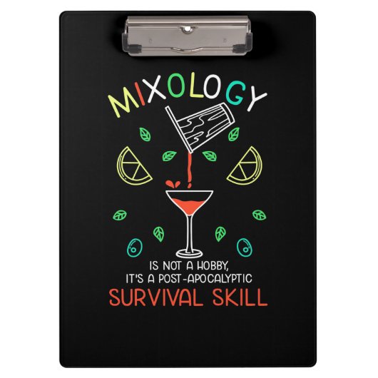 Porte-bloc Cadeau de Noël | Barman Mixologue (Devant)