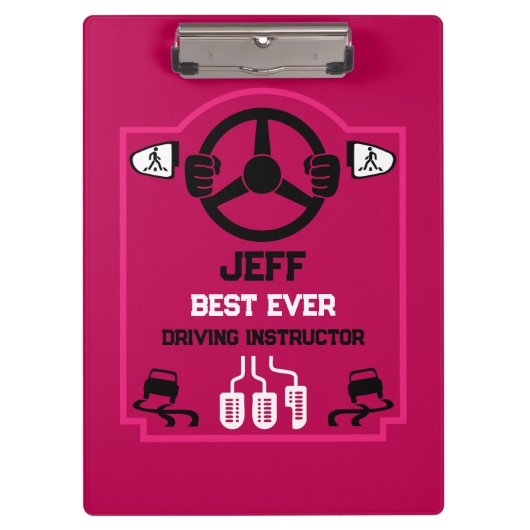 Porte-bloc Cadeau drôle pour moniteur d'auto-école (Devant)