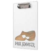 Porte-bloc Cadeau personnalisé Tan Lyrical Chaussure Danse En (Gauche)