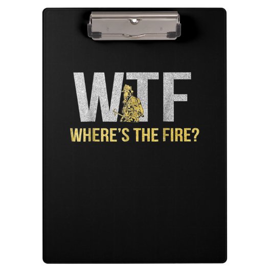 Porte-bloc Cadeau pompier | WTF Où est le pompier (Devant)