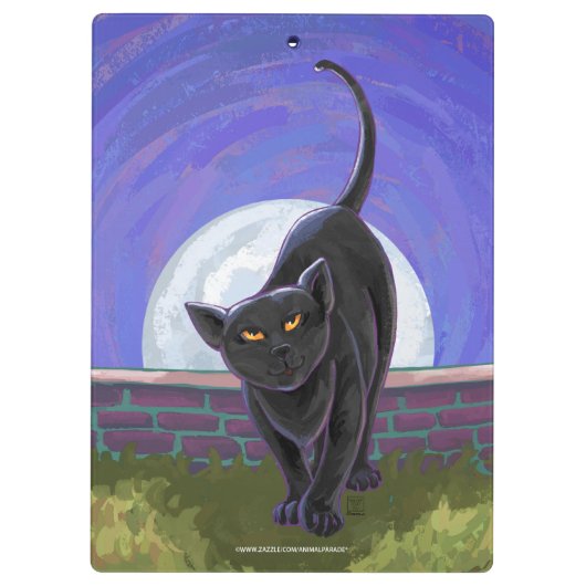 Porte-bloc Cadeaux et accessoires de chat noir (Dos)