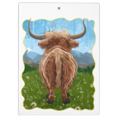 Porte-bloc Cadeaux et accessoires de vache Highland (Dos)
