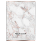 Porte-bloc Cadre frontalier en marbre Faux or rose (Dos)